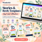 Wonderkit Post Kit: 6 Editable Canva Template Sets